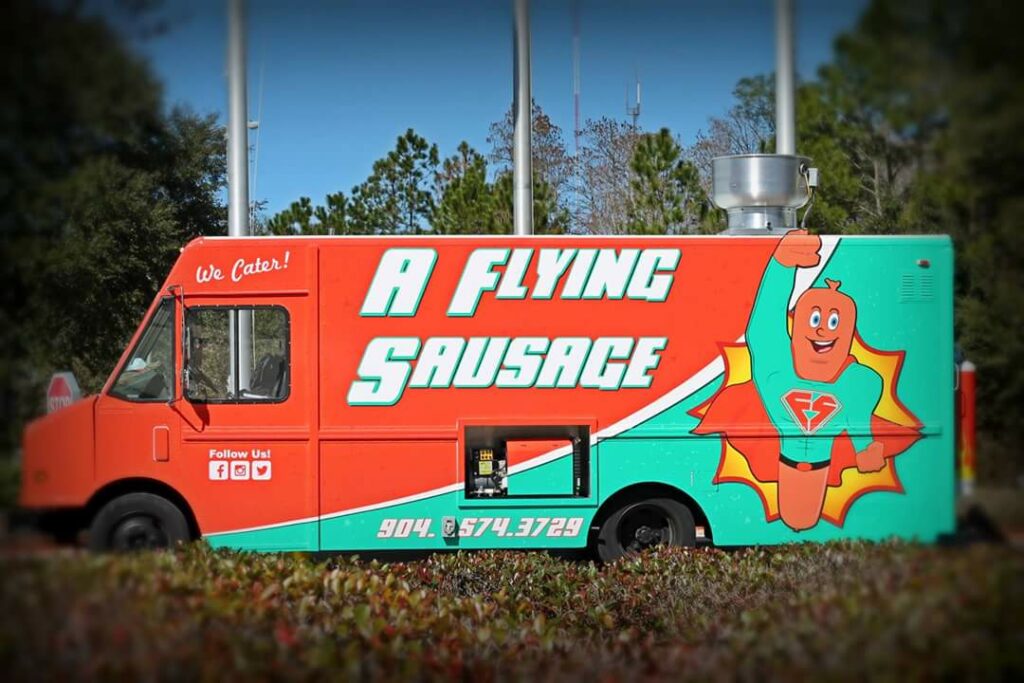 A Flying Sausage Food Truck