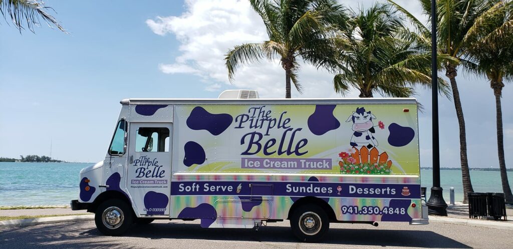 The Purple Belle Ice Cream Truck Food Truck